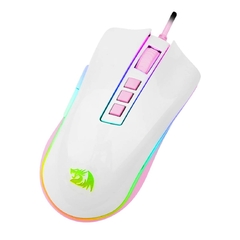 Mouse Gamer Cobra RGB Branco com Rosa na internet