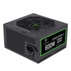 Fonte de Alimentação Gamer T-Dagger Proton-1 600W Preta com PFC Ativo T-TPS205