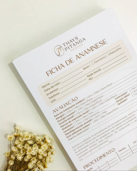 Bloco de recetuário/tibrado