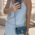 Bolsa Gucci GG Marmont Super Mini - Azul - Desapego Glamour