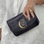 Chloé C Chain Clutch Crocodile Embossed Azul Marinho - comprar online