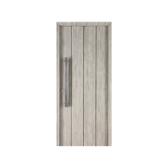 Puerta exterior Eterna Modelo 1115 Nevada con barral de ac. Inox. MCH | Oblak - comprar online
