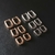 TRIO DE ARGOLAS RETANGULARES - comprar online