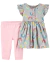 Vestido Carters - Arco-Íris e Legging rosa