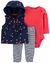 Conjunto Carters 3 peças colete corações