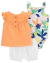 Conjunto Carters - Laranja e Azul Floral