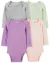 Kit 4 bodys Carters lisos coração