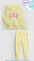 Conjunto GAP Moletom Infantil Calça Amarelo NEON