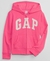 Moletom logo GAP Casaco Infantil rosa Pink