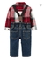Conjunto Carter's Calça, Body e Suspensório - Xadrez Vermelho - comprar online