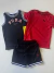 Conjunto 3 peças Menino Puma Basquete Vermelho e Preto