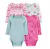 Kit Body Carter's Com 4 Peças Manga Longa Bebê Rosa Tribal