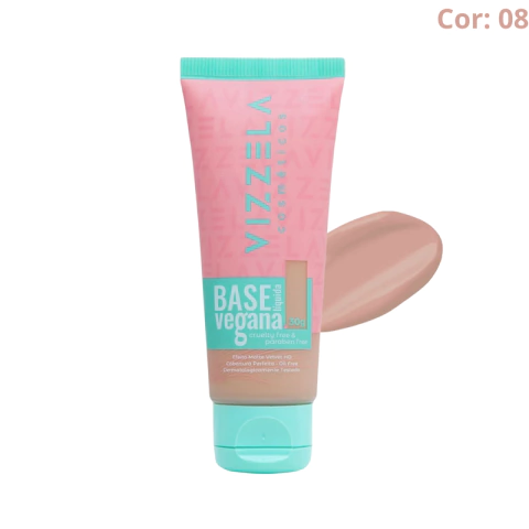 Base Liquida Vegana Matte Hd Vizzela 30g