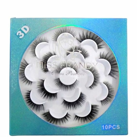 Cartela De Cílios Postiços 10 Pares Miss Frandy C21-01001