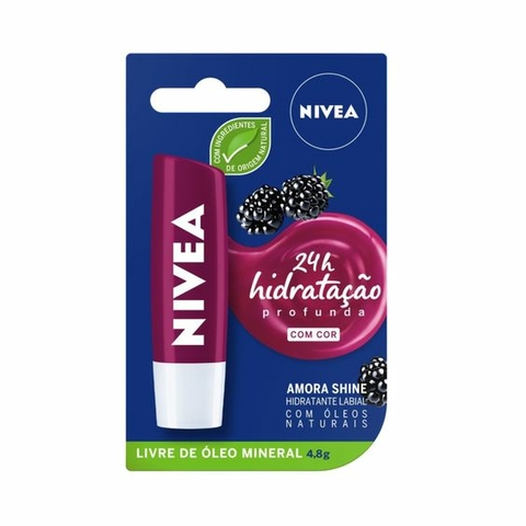 Protetor Labial Amora Shine Nivea 4,8g