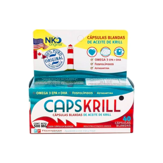 Suplemento En Cápsulas Capskrill Omega 3 20g 40 Un