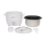 Arrocera Kanjihome 1,8 L Antiadherente con Tapa de Vidrio Blanca
