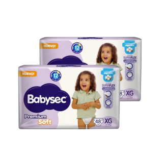 Pañales Babysec Premium Soft Xgx48u Género Sin Género Tamaño Extra Grande (xg) Pack x2