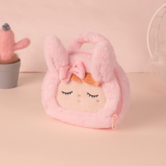 Bolsa Plush Coelha Rosa Alça de Mão _ Metoo - comprar online