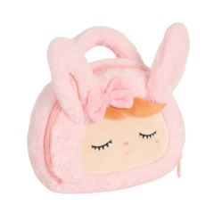 Bolsa Plush Coelha Rosa Alça de Mão _ Metoo - loja online