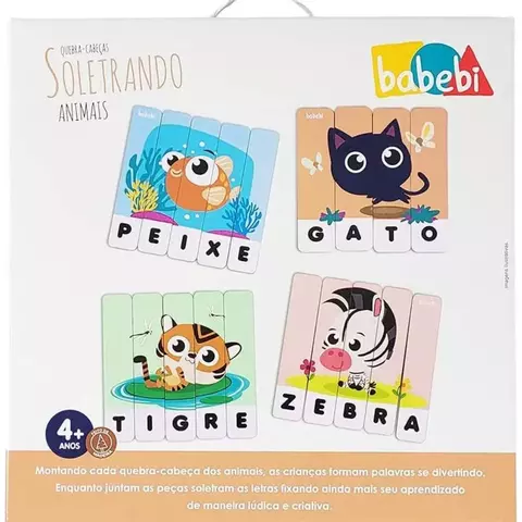 Quebra-cabeça Soletrando Animais - comprar online
