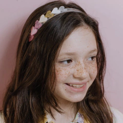 Tiara Coração tons Perolado com Brilho - comprar online