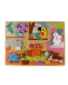 Tabuleiro de Encaixe - Animais Estimação