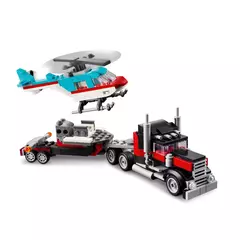 Imagem do Caminhão Plataforma com Helicóptero (Lego Creator 3 em 1)