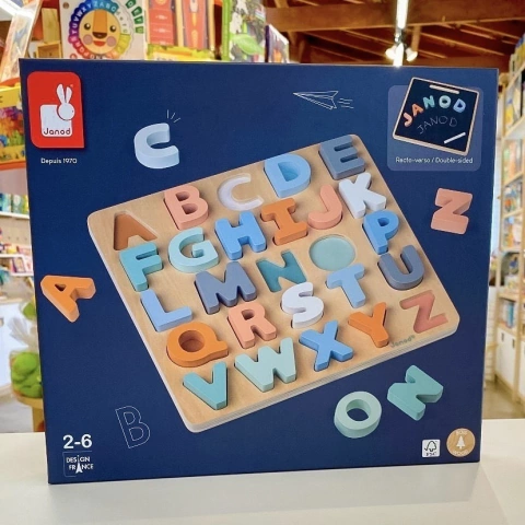 Lousinha Alfabética e tabuleiro de encaixe - Janod