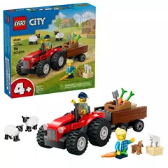 Trator agrícola vermelho com reboque e ovelhas (Lego City) - comprar online