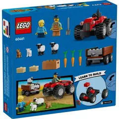 Trator agrícola vermelho com reboque e ovelhas (Lego City) - loja online