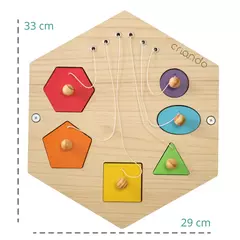 Painel Sensorial Colmeia - Formas de Encaixe - Toca do Jiló | Brinquedos e Outros Afetos
