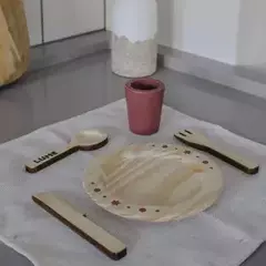 Imagem do Prato, Talheres e Copo (Mini Cozinha)