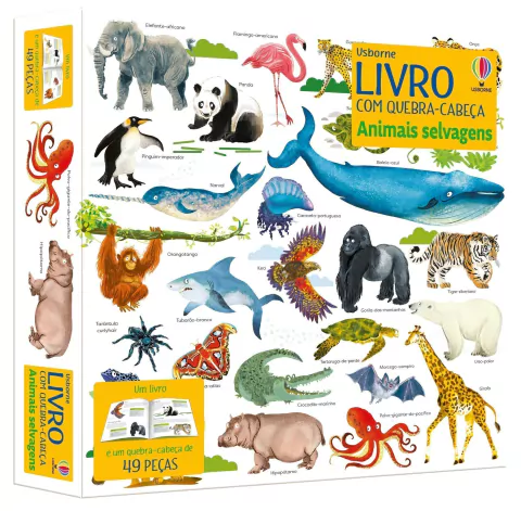 Animais selvagens: livro com Quebra-Cabeça - Usborne