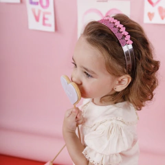 Tiara Laço Mini Rosa Mult com Cistal Rosa - comprar online