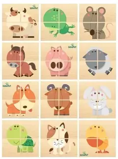 Quebra-Cabeça Cubos Animais (8 peças) - Toca do Jiló | Brinquedos e Outros Afetos