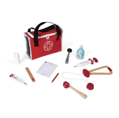 MALETA KIT MÉDICO 11 PECAS (Janod) - Toca do Jiló | Brinquedos e Outros Afetos