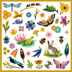 Kit 160 Adesivos - Jardim na internet