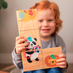 Junte Amiguinhos Animais (Dominó Gigante)