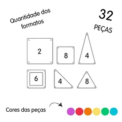 Imanix (32 Peças) | Magnéticos - Toca do Jiló | Brinquedos e Outros Afetos