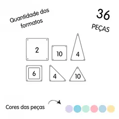 Imanix Cor Pastel (36 Peças) | Magnéticos - comprar online