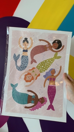Poster Infantil - Sereias (A3)