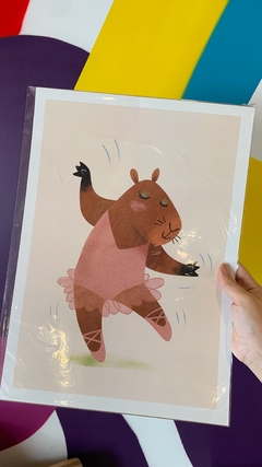 Pôster Infantil - Capivara Bailarina (A3)