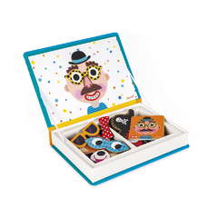 LIVRO MAGNÉTICO CRAZY FACES PERSONAGENS (Janod) - Toca do Jiló | Brinquedos e Outros Afetos
