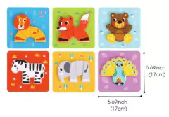 Imagem do Kit 6 Mini Quebra-cabeças: Animais