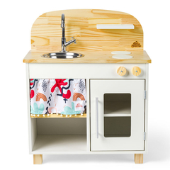 Mini Cozinha Infantil em Madeira - Branca - comprar online