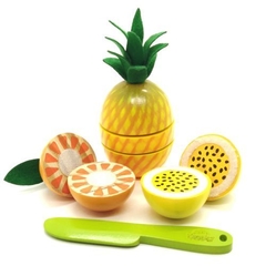 Kit Frutinhas com Corte: Abacaxi, Maracujá, Laranja (Coleção Comidinha)