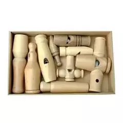 Caixa em MDF cru com 09 apitos (Sons Pássaros) - comprar online