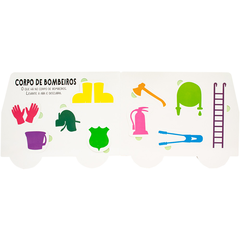PASSEIO ANIMADO - UM LIVRO COM ABAS: CAMINHÃO DE BOMBEIROS - Toca do Jiló | Brinquedos e Outros Afetos