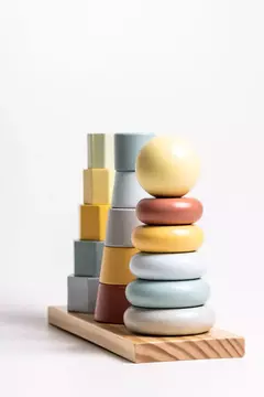Torre de Encaixe Tripla - TookyToy na internet